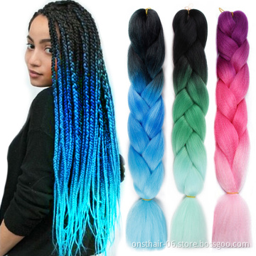 Factory best price Twist Hair Jumbo Braids 24inch 100g Synthetic Crochet Hair Braiding Hair for women 2020
